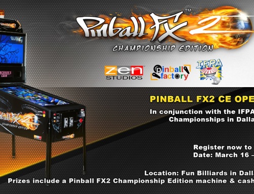 Zen Studios, Pinball Factory and the IFPA Team up for the IFPA – Pinball FX2 CE Open 2017